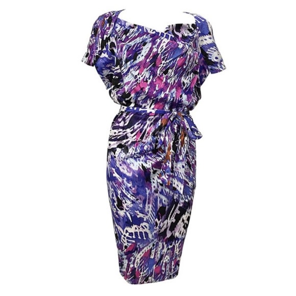 Etcetera Dresses & Skirts - ETCETERA Multi-Color Slouch Belted Shift Dress